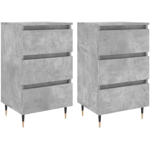 Maison Chic Dvo delni komplet Nočne omarice - Nočne mize betonsko siva 40x35x69 cm inženirski les, (21689131) Slike
