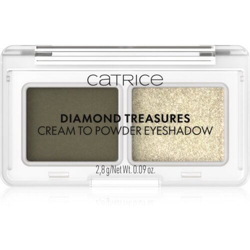 Catrice Diamond Treasures duo senčila za oči odtenek 040 Olive Twinkle 2.8 g Slike