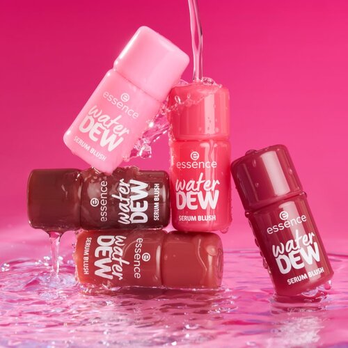 Essence water DEW SERUM BLUSH tekoče rdečilo s posvetlitvenim učinkom odtenek 30 Rose Mood 3.5 ml Slike