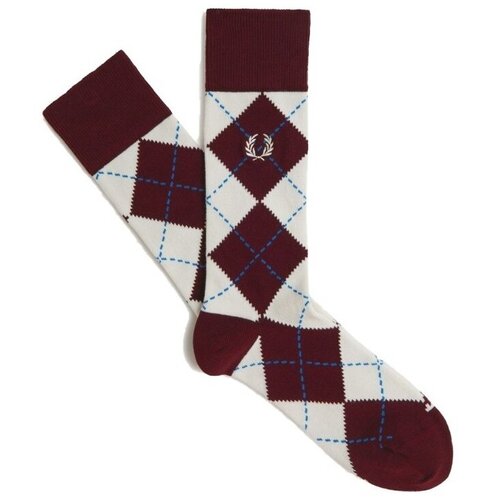 Fred Perry Dokolenke JACQUARD ARGYLE SOCK Bordo Slike