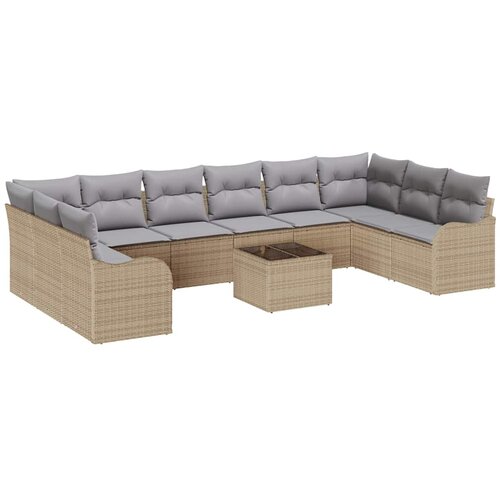  Sjedeća garnitura za vrt Bež 55 x 55 x 37 cm poliratan Slike