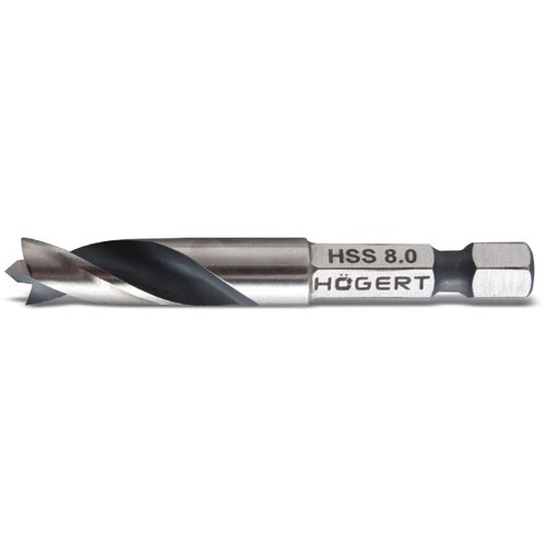 Hogert burgija s &amp;scaron;estougaonim prihvatom 1/4-inch hss fi 8 mm l=60 mm HT6D348 Slike