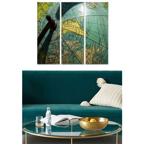 Wallity MDF1639898 multicolor decorative mdf painting (3 pieces) Cene