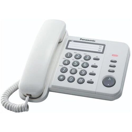 Panasonic KX-TS520FXW - hi&amp;scaron;ni telefon s praktičnimi funkcijami, LED indikacija, 3x enojni izbor, bel, (20664879) Slike