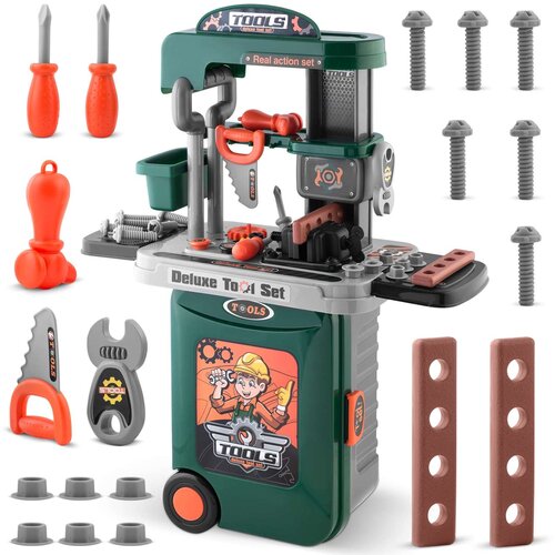 Ricokids 772600 Green Children's Workshop - 3in1 Playset for Creative Kids, (21740774) Cene