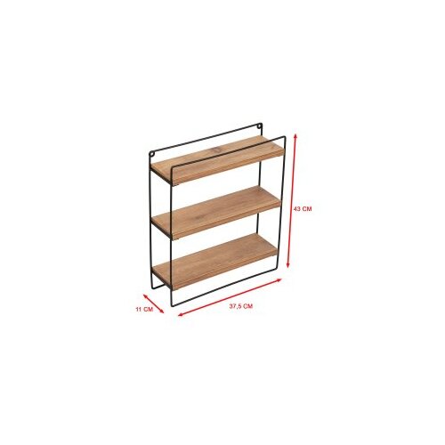 Hanah home eve oakblack wall shelf Cene