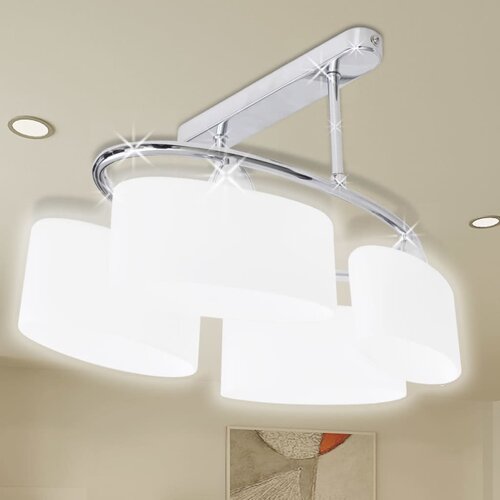  Stropna lampa staklenim abažurima u obliku elipsoida 4 E14 žarulje Cijene