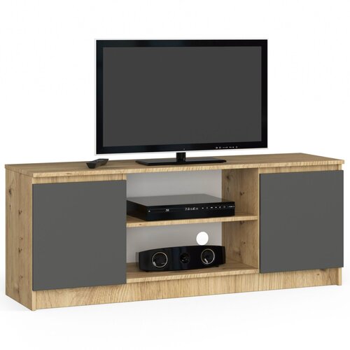AKORD Tv Omarica, 2 Vrata In 1 Polica, Hrast Artisan/Siva, (5000331857) Slike