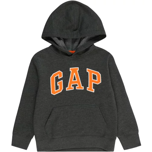 GAP Sweater majica 'CAMPUS' tamo siva / narančasta / bijela