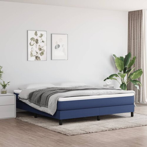 vidaXL Madrac s džepičastim oprugama plavi 160x200x20 cm od tkanine Cijene