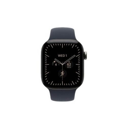 Apple watch series 12 gps + cellular 46mm natural titanium case with navy blue sport band - s/m (MJGM4WF/A) Cene