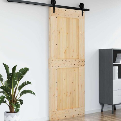  Vrata NARVIK Naravna 90 x 210 cm Masiven borov les, (5000215420) Cene