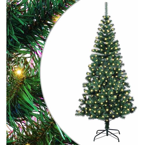 vidaXL Umjetna preddekorirana božićna jelka med 300 LED Zelena 180 cm, (5000074979) Cene