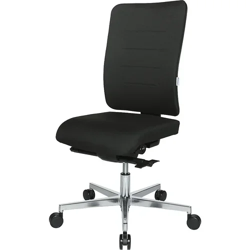 eurokraft pro Vrtljiv pisarniški stol V4, oblazinjeno hrbtno naslonjalo, črno / črne barve
