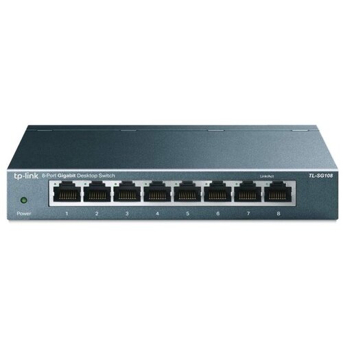 Mercusys MS108GS 8-Port Gigabit Desktop Switch, 8&times; Gigabit Ports, Desktop Steel Case, Wall Mounting, Plug and Play, Power Saving Cijene