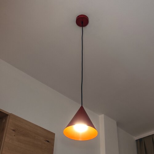  Visilica na sajli ETNA II 1xE27/15W/230V prečnik 18,5 cm crvena Slike