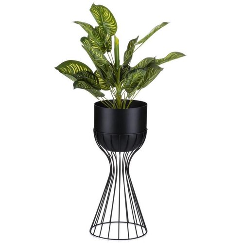 Metalna saksija za cveće LOFT 46x20 cm crna Cene