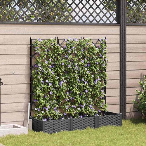  Vrtna saksija 3 pcs Crna 120 x 40 x 125,5 cm Plastika Cene