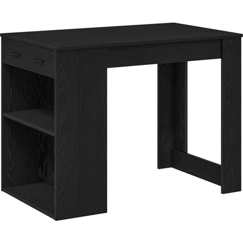 Maison Chic Pisalna miza - pisarniška miza - Računalniška miza s predalom in polico črn 102x62x77,5 cm inž. les, (21785240) Cene
