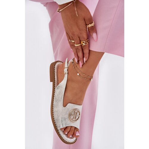 S. BARSKI Womens Sandals On A Flat Heel With Decoration S.Barski Slike