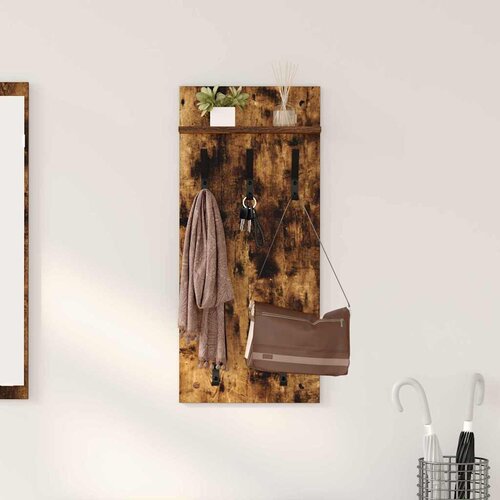  Vje&scaron;alica za kapute na zidu Dimljeni hrast 40 x 10 x 90 cm Cijene