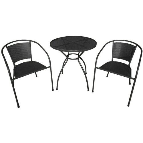 SUNFUN balkonski set namještaja (3-dij., Čelik, Crne boje) Cijene