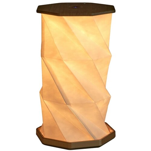 Gingko Rjava LED namizna svetilka (vi&amp;scaron;ina 18 cm) Twist Hexagon &amp;ndash; Slike