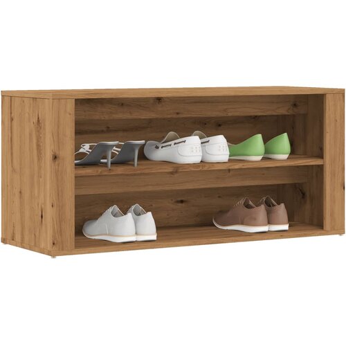 VidaXL Klupa za cipele boja hrasta 100x35x45 cm konstruirano drvo Slike