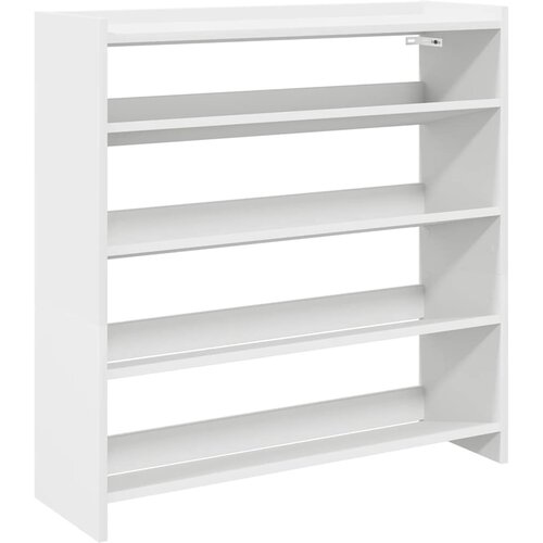 Maison Chic Regal za čevlje - Polica za čevlje bel 80x25x81 cm inženirski les, (21778280) Slike