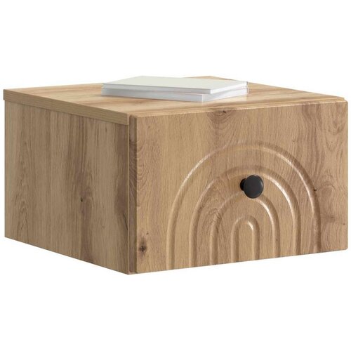  Noćni ormarić za montažu na zid s ladicama 2 pcs Hrast artisan Slike