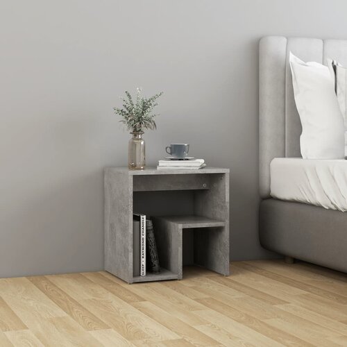 The Living Store Nočna omarica betonsko siva 40x30x40 cm iverna plošča - Nočna Omarica, (21433559) Cene