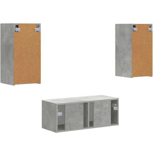  Komplet TV omaric 6 pcs Betonsko siva Konstruiran les - - Siva - 96.31 - 98 x 31 x 29,5 cm - 2025-vidaXL-Uvoz_2 Slike