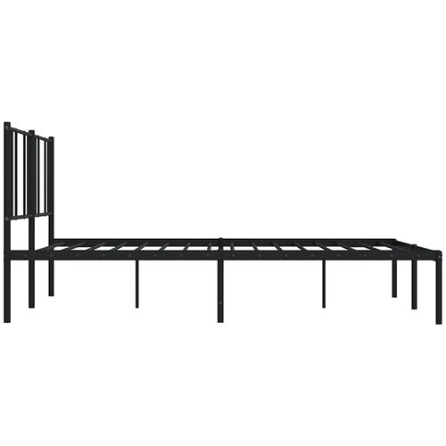  Metalni okvir za krevet s uzglavljem crni 183x213 cm Slike