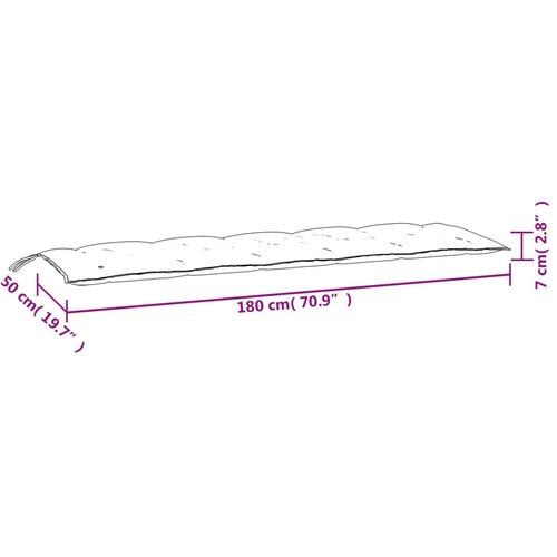  Jastuk za vrtnu klupu vi&amp;scaron;ebojni 180 x 50 x 7 cm tkanina Oxford Slike