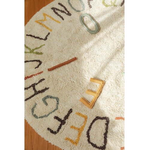 Lorena Canals Krem pamučan dječji tepih za igru &amp;oslash;120 cm ABC Color and Letters &amp;ndash; Slike