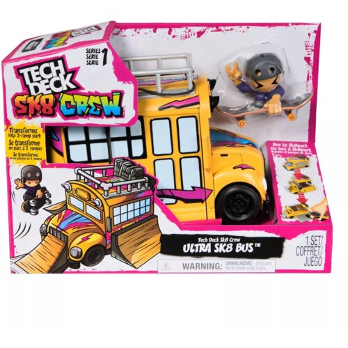 TechDeck Sk8 Crew 2-v-1 Transformirajoči Ultra Avtobus in Shranjevanje Slike