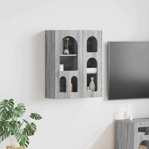 Viseći Viseča omarica Siva Sonoma 59 x 20 x 71.5 cm Konstruiran les, (5000113063) Cene