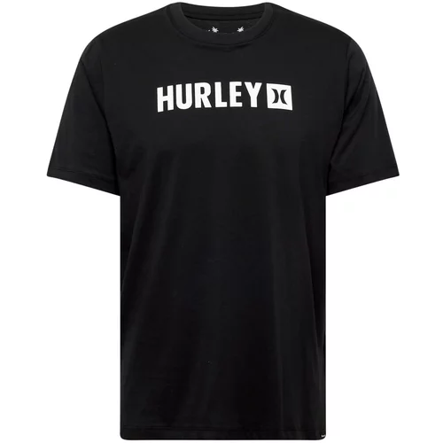 Hurley Tehnička sportska majica crna / bijela