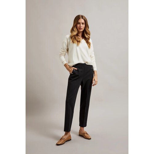 Moodo Women's trousers with decorative buttons - black Slike