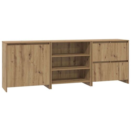  Komode 3 pcs hrast artisan 70 x 41 x 75 cm Konstruirano drvo Slike
