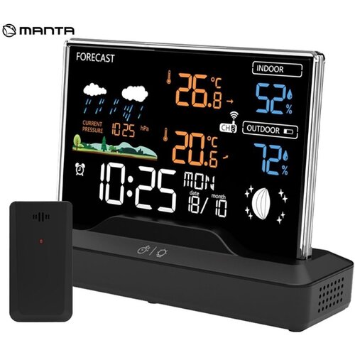 Manta vremenska postaja MTO100B Windy, črna Cene