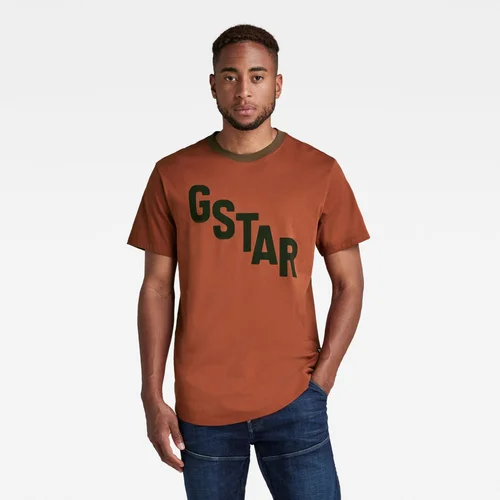 G-star T-shirt - G-star RAW Lash sports graphic r t brown