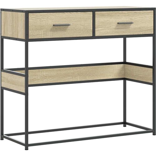 Maison Chic Konzolna mizica - miza ob steni sonoma hrast 90x35x80 cm inženirski les, (21786559) Cene