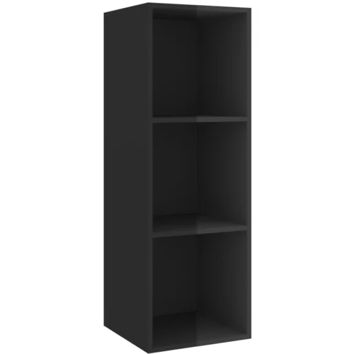 vidaXL Stenska TV omarica visok sijaj črna 37x37x107 cm iverna plošča, (20733420) vidaXL Stenska TV omarica visok sijaj črna 37x37x107 cm iverna plošča, (20733420)