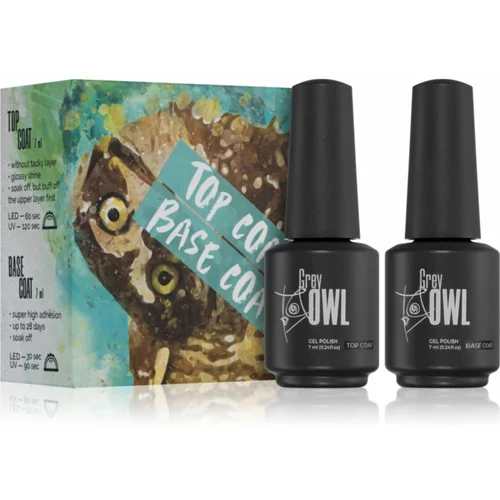 Grey Owl GO Top & Base podlak in nadlak za nohte (ob uporabi UV-/LED-lučke)