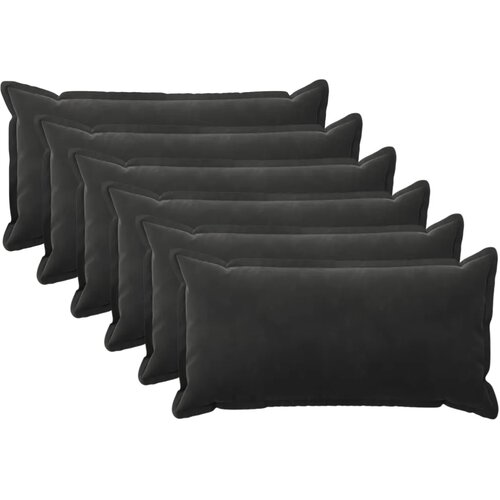  Presvlaka za jastuk 6 pcs HOUTEN Crna 40 x 70 cm Bar&scaron;un - Crna 40 x 70 cm 6 Cijene