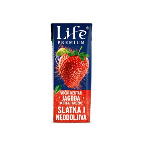 Nectar life premium sok premium jagoda,jabuka i grozdje 0.2L brik Slike