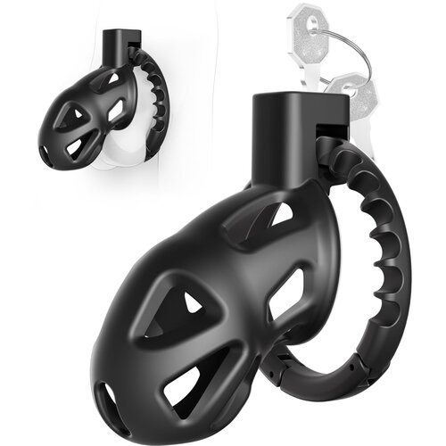 SuperLove Sissy Chastity Cage with Adjustable Ring Medium Black Cijene