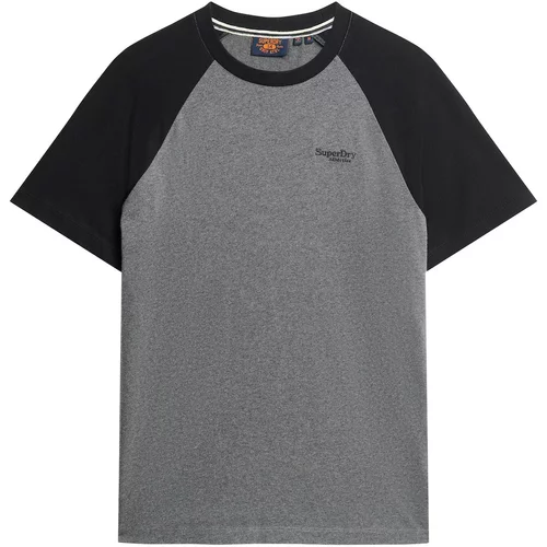 Superdry Majica 'Essential' pegasto siva / črna
