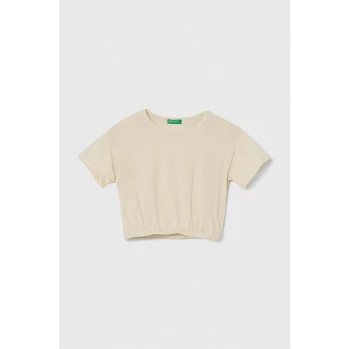United Colors Of Benetton Otroška kratka majica bež barva